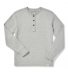 Filson Double Layer Henley Shirt Heather Gray front