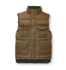 Filson Down Cruiser Vest Dark Tan front