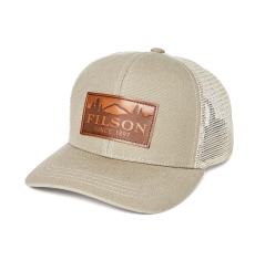 Filson Dry Logger Mesh Cap Gray Khaki front side