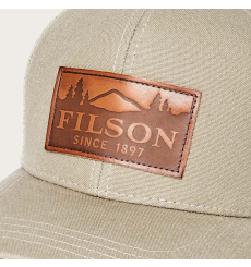 Filson Dry Logger Mesh Cap Gray Khaki front side