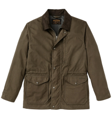 Filson Dry Wax Mile Marker Coat Burnt Olive front