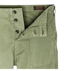 Filson Field Supply Pants Washed Fatigue Green front