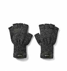 Filson Fingerless Knit Gloves Charcoal