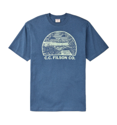 Filson Frontier Graphic T-Shirt Light Blue/Mountain Lake front