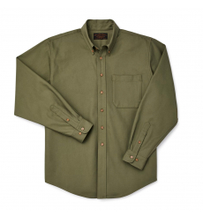 Filson Iron Cloth Oxford Shirt Burnt Olive front