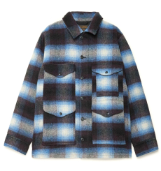 Filson Knitted Wool Cruiser Blue/Black Plaid front