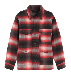 Filson Knitted Wool Cruiser Red/Black Plaid front