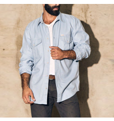 Filson Lightweight Alaskan Guide Shirt Dust Blue front