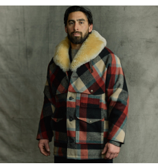 Filson Lined Wool Packer Coat Red/Green/Dark Brown