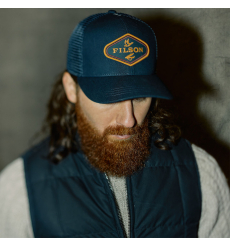 Filson Logger Mesh Cap Navy/Fowl Fly front