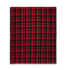 Filson MacKinaw Wool Blanket Red/Black Heritage Plaid front