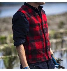 Filson Mackinaw Wool Vest Red/Black
