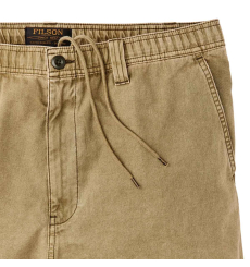 Filson Oakville Canvas Shorts Slate Olive front