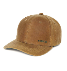 Filson Oil Tin Logger Cap Dark Tan front