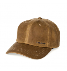 Filson Oil Tin Low-Profile Logger Cap Dark Tan front