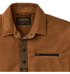 Filson Pile Fleece Pullover Whiskey front