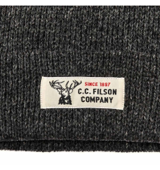 Filson Lined Ragg Wool Beanie Charcoal Black front