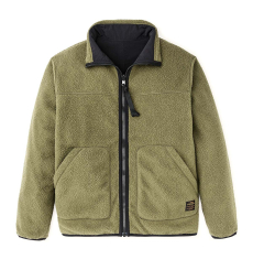 Filson Reversible Pile Fleece Jacket Dark Olive Drab front