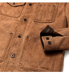 Filson Rustic Canvas Barn Coat Whiskey front