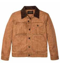 Filson Rustic Canvas Short Cruiser Jacket Whiskey front