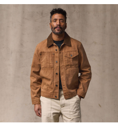 Filson Rustic Canvas Short Cruiser Jacket Whiskey front