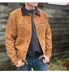 Filson Suede Short Cruiser Saddle Brown front