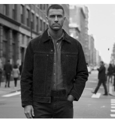 Filson Suede Short Cruiser Smoke front