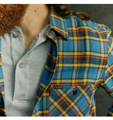 Filson The Rangeland Flannel Shirt Blue/Yellow/Multi Plaid front