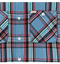 Filson The Rangeland Flannel Shirt Light Blue/Red Plaid front