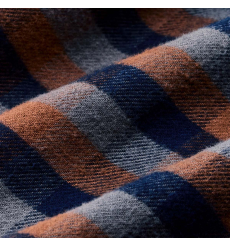 Filson The Rangeland Flannel Shirt Navy/Orange/Multi Check front