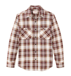 Filson The Rangeland Flannel Shirt Red/Brown Plaid front