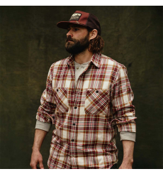 Filson The Rangeland Flannel Shirt Red/Brown Plaid front