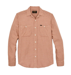 Filson The Rangeland Flannel Shirt Salmon/Oat Houndstooth front