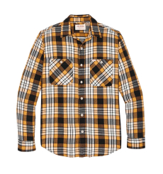 Filson The Rangeland Flannel Shirt Yellow/Faded Black Plaid front