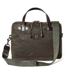 Filson Tin Cloth Compact Briefcase Otter Green front
