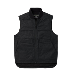 Filson Tin Cloth Insulated Work Vest Black front