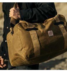 Filson Tin Cloth Medium Duffle Bag Dark Tan front