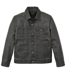 Filson Tin Cloth Short Lined Cruiser Jacket Castor Gray front