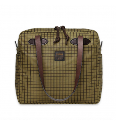 Filson Tin Cloth Tote Bag with Zipper Flyway Green front