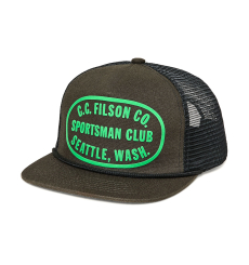 Filson Trucker Mesh Cap Dark Forest/Sportsman front