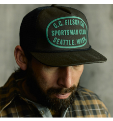 Filson Trucker Mesh Cap Dark Forest/Sportsman front