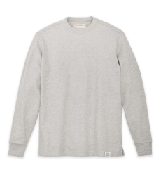Filson Waffle Knit Thermal Crew Light Heather Gray front
