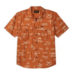 Filson Washed Short Sleeve Cloth Shirt Bourbon/Knots front