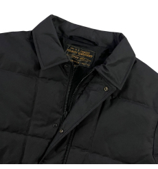 Filson Waxed Down Barn Coat Black Onyx front
