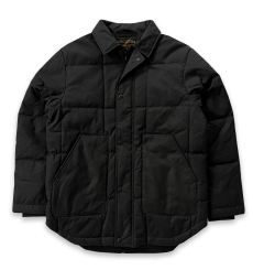 Filson Waxed Down Barn Coat Black Onyx front