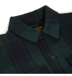 Filson Wool Journeyman Jacket Blue/Green Check Crafted from a warm, durable wool blend