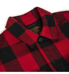 Filson Wool Journeyman Jacket Red/Black Buffalo Crafted from a warm, durable wool blend