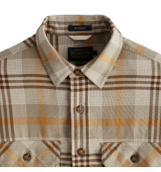Pendleton Burnside Flannel Shirt Tan/Brown/Grey