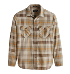 Pendleton Burnside Flannel Shirt Tan/Brown/Grey