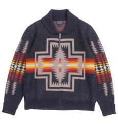 Pendleton Harding Zip Lambswool Cardigan Oxford - Frontside